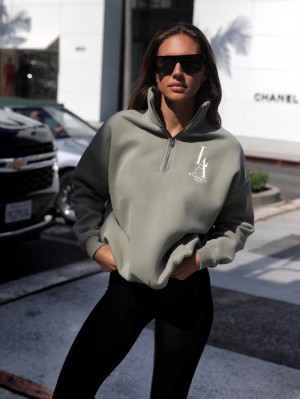Olive Blakely Studio 1/4 Zip Jumper | TSAU-32507