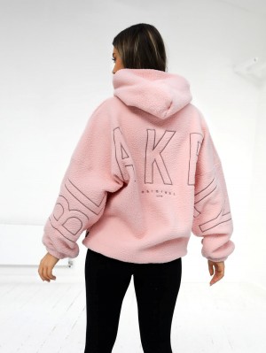 Pink Blakely Borg Isabel Oversized Hoodie | LYFV-04625