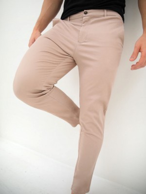 Pink Blakely Cavill Slim Fit Tailored Chinos | VHBF-07965