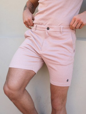 Pink Blakely Midar Check Shorts | VJQG-47590