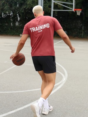 Rust Red Blakely Relaxed Training T-Shirt | DEJK-62907