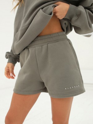 Safari Green Blakely Isabel Jogger Shorts | TKLN-36489