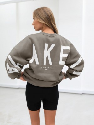 Safari Green Blakely Isabel Oversized Jumper | GWIR-94865