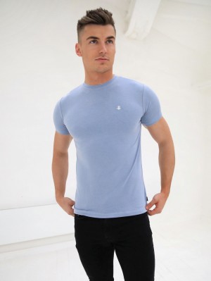 Sky Blue Blakely Rowan Brushed Soft T-Shirt | FPLX-32046