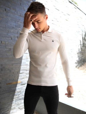 Stone Blakely Harrow Long-Sleeve Polo Shirt | OWMF-25130