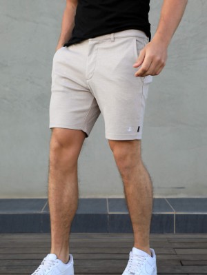 Tan Blakely Sorrento Stretch Fit Shorts | FYMW-35096