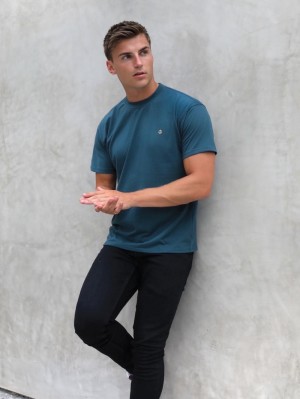 Teal Green Blakely Anchor Relaxed T-Shirt | PQJH-03519