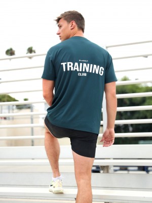 Teal Green Blakely Relaxed Training T-Shirt | FUMZ-38706