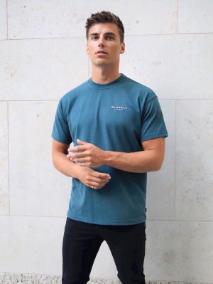 Teal Green Blakely Universal Relaxed T-Shirt | HOLE-49507