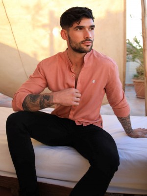 Terracotta Blakely Berkane Linen Shirt | PQJX-36571