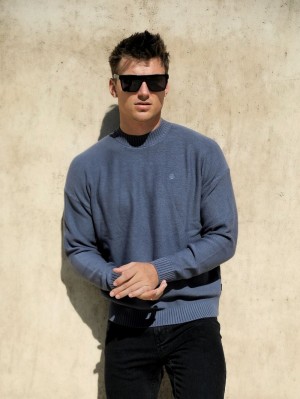 Utility Blue Blakely Huxley Knit Jumper | ELTG-62190