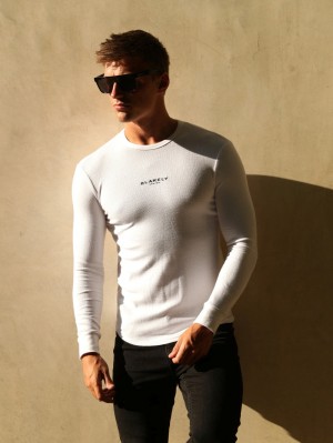 White Blakely Alezio Textured Jumper | HEVU-26908