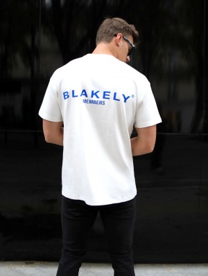 White Blakely Members Relaxed T-Shirt | JRYG-24837