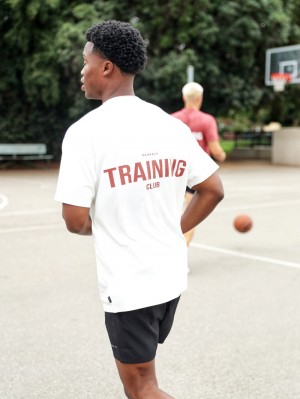 White Blakely Relaxed Training T-Shirt | EHVZ-41503