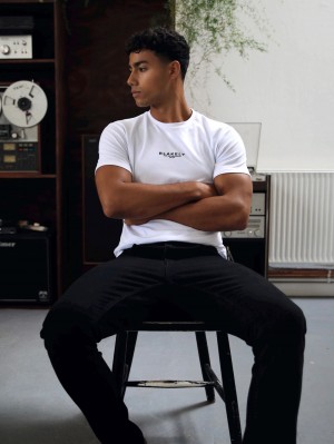 White Blakely Statement T-Shirt | VBEK-82759
