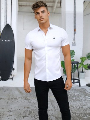 White Blakely Sydney Short Sleeve Shirt | GKMF-63952