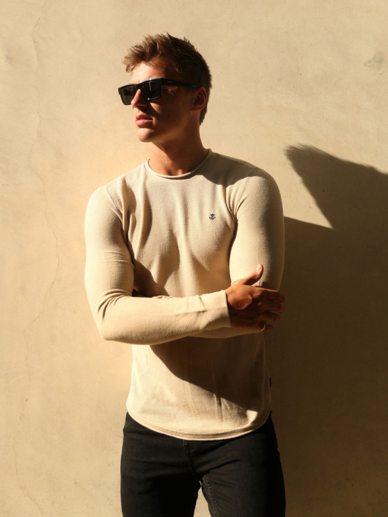 Beige Blakely Mason Knit Jumper | AMVN-54873