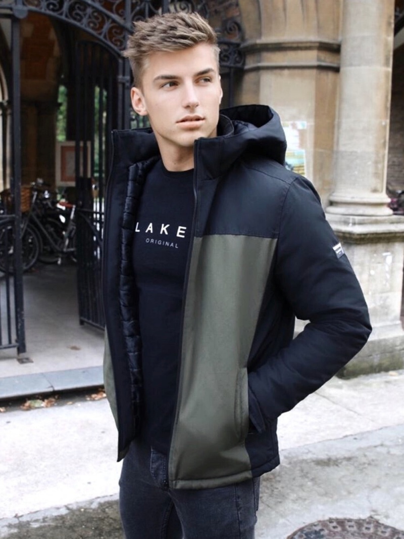 Black/Khaki Green Blakely Belfield Coat | ZDLT-43896
