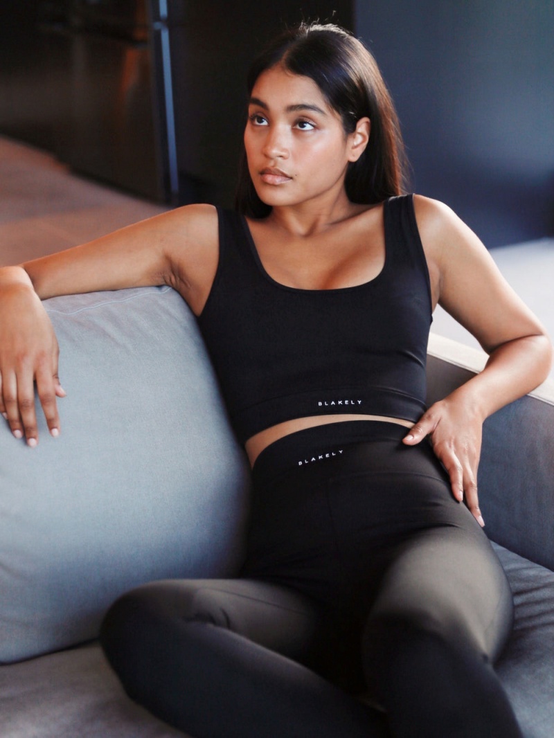 Black Blakely Alina Sports Bra | KXLZ-25198