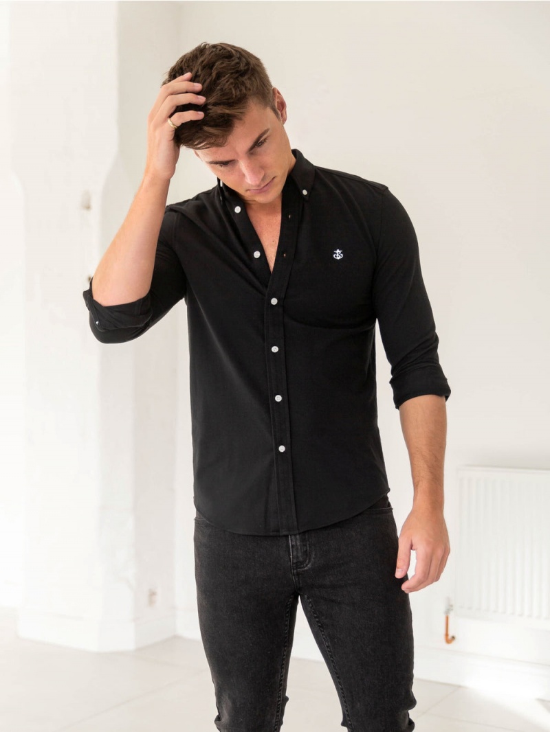 Black Blakely Arlo Soft Stretch Shirt | SYEL-16529