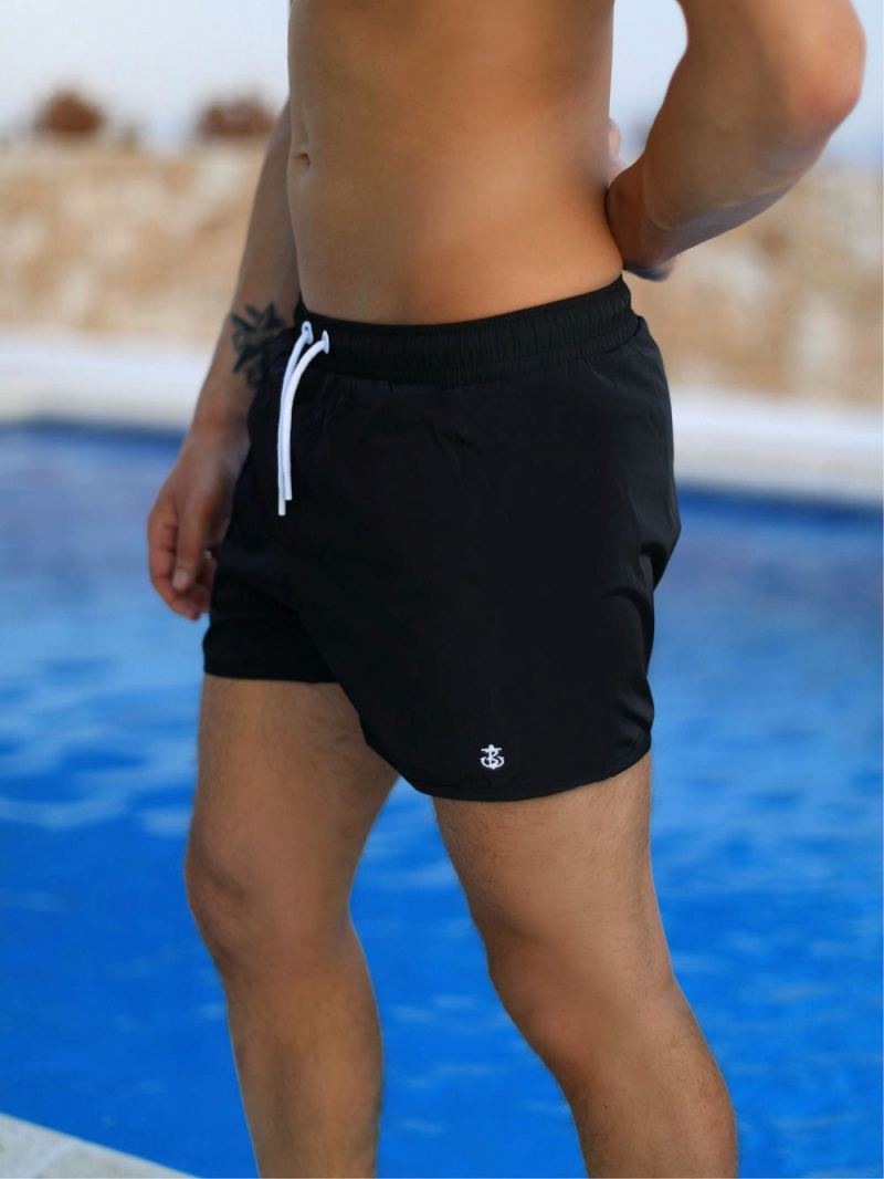 Black Blakely Arno Swim Shorts | EHXS-46970