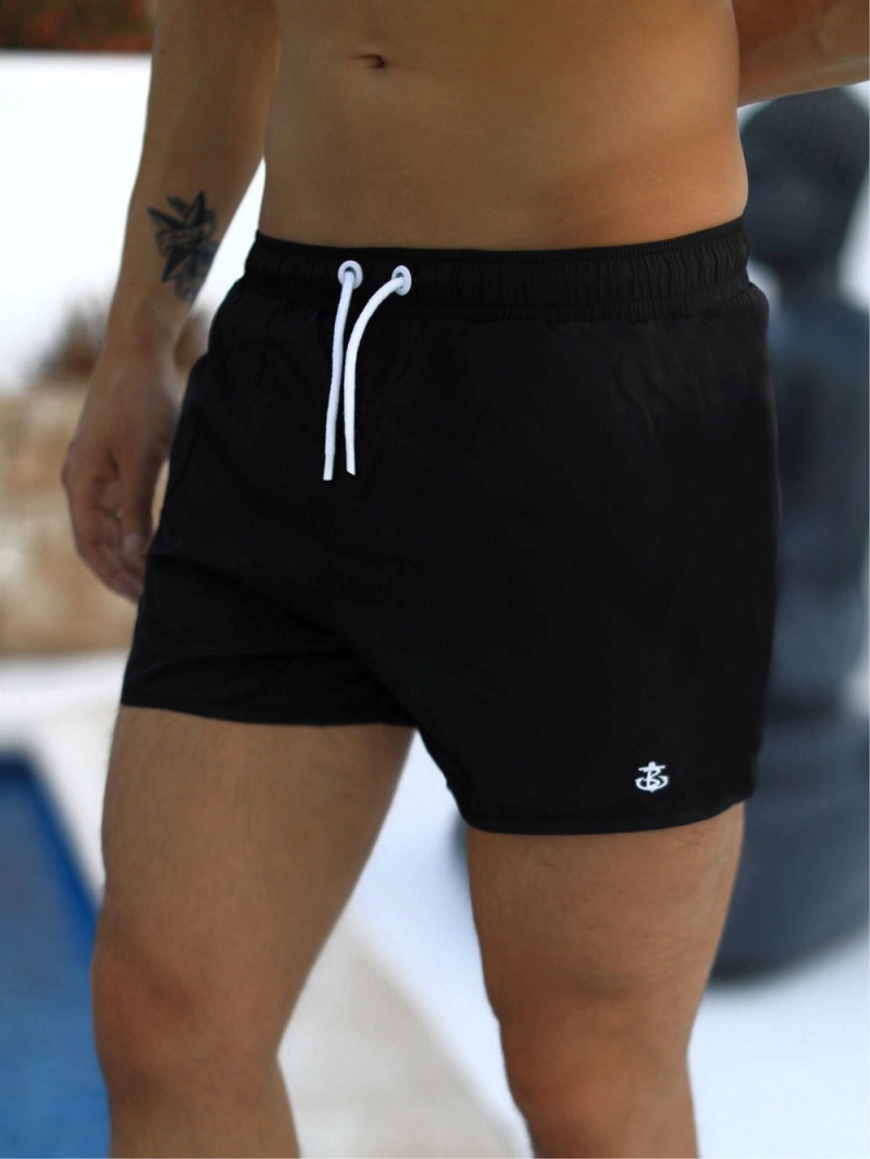 Black Blakely Arno Swim Shorts | EHXS-46970