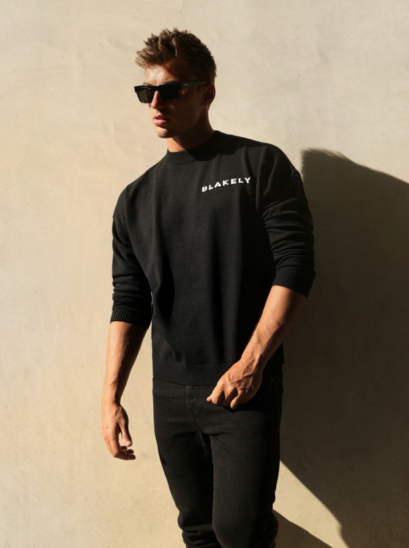 Black Blakely Blakely Knitted Jumper | DUFH-21746