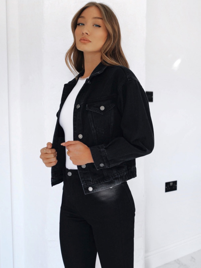 Black Blakely Brooklyn Denim Jacket | LEAV-91728