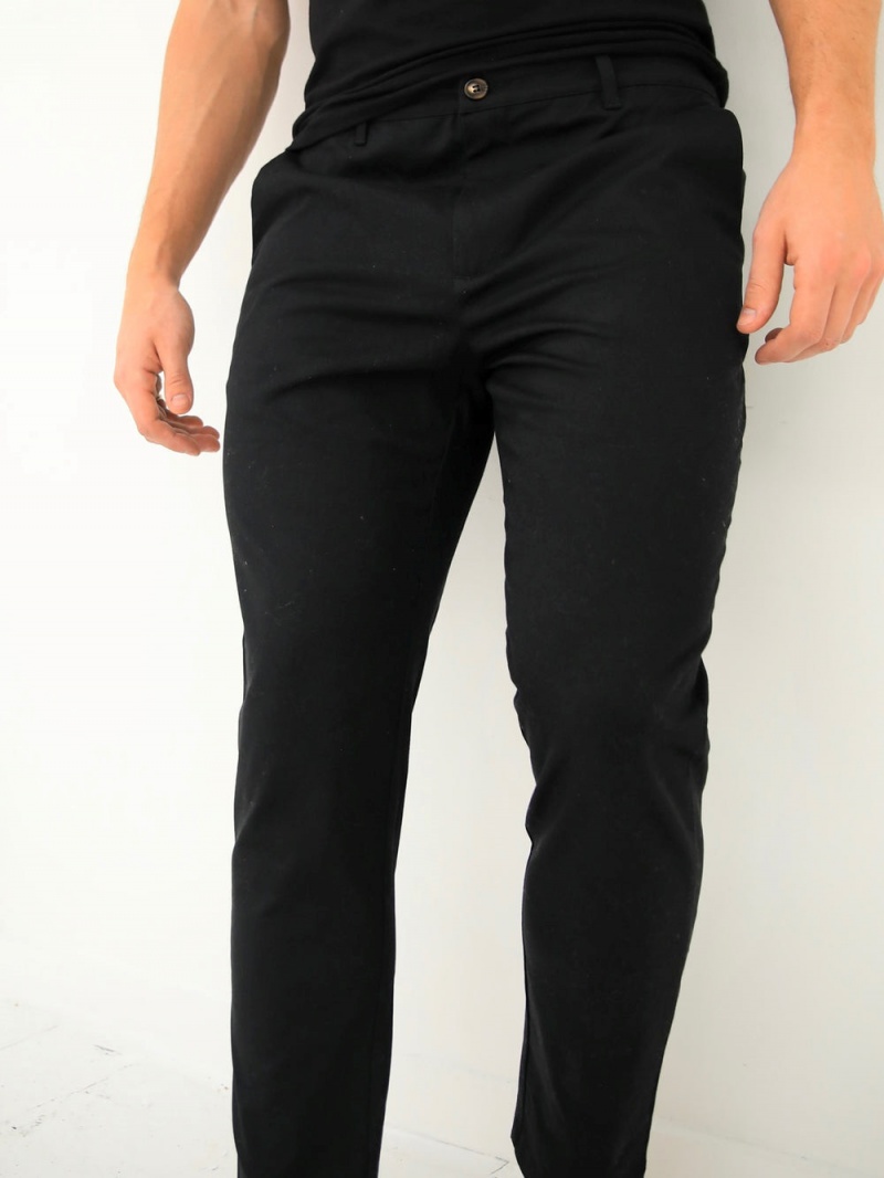 Black Blakely Cavill Slim Fit Tailored Chinos | LCNK-81054