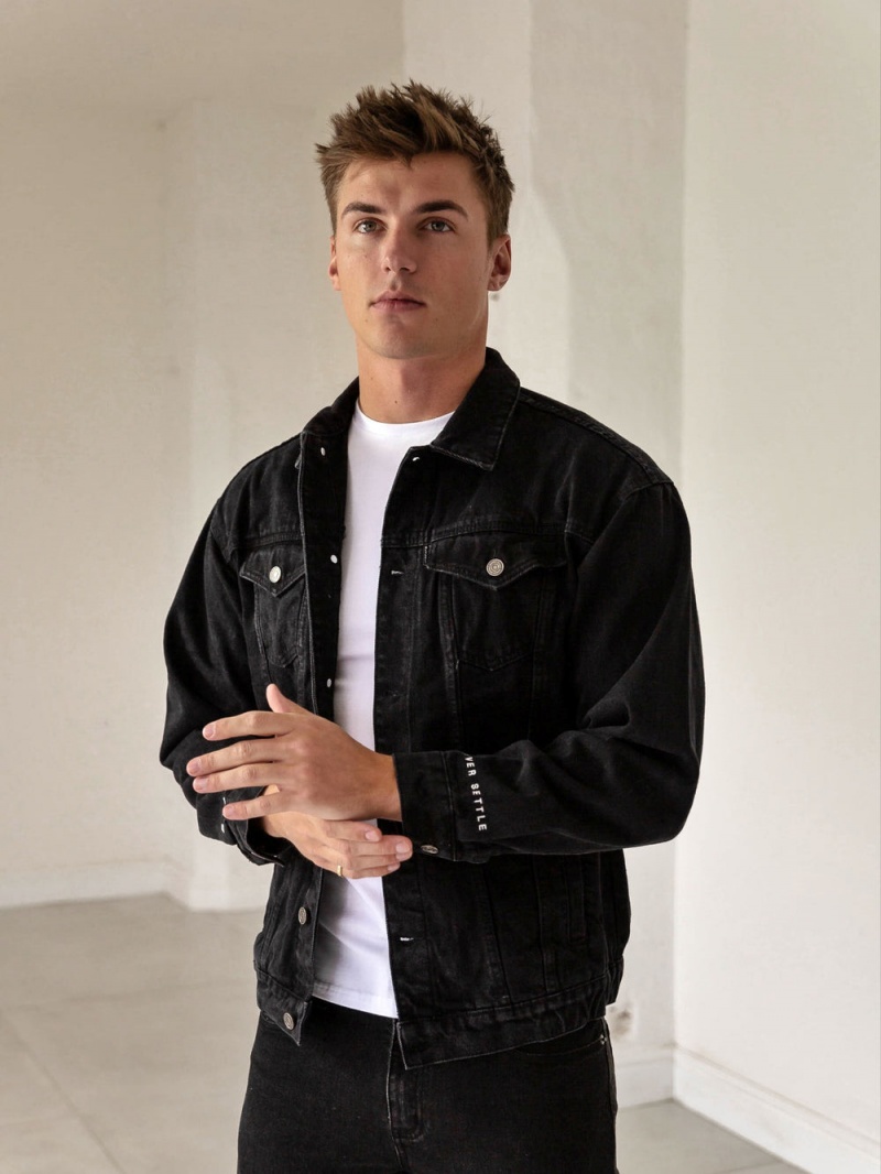 Black Blakely Greenwich Denim Jacket | XISQ-74260