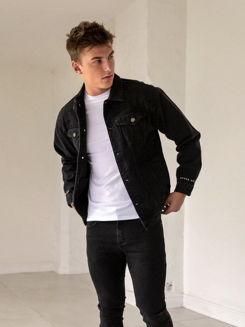 Black Blakely Greenwich Denim Jacket | XISQ-74260