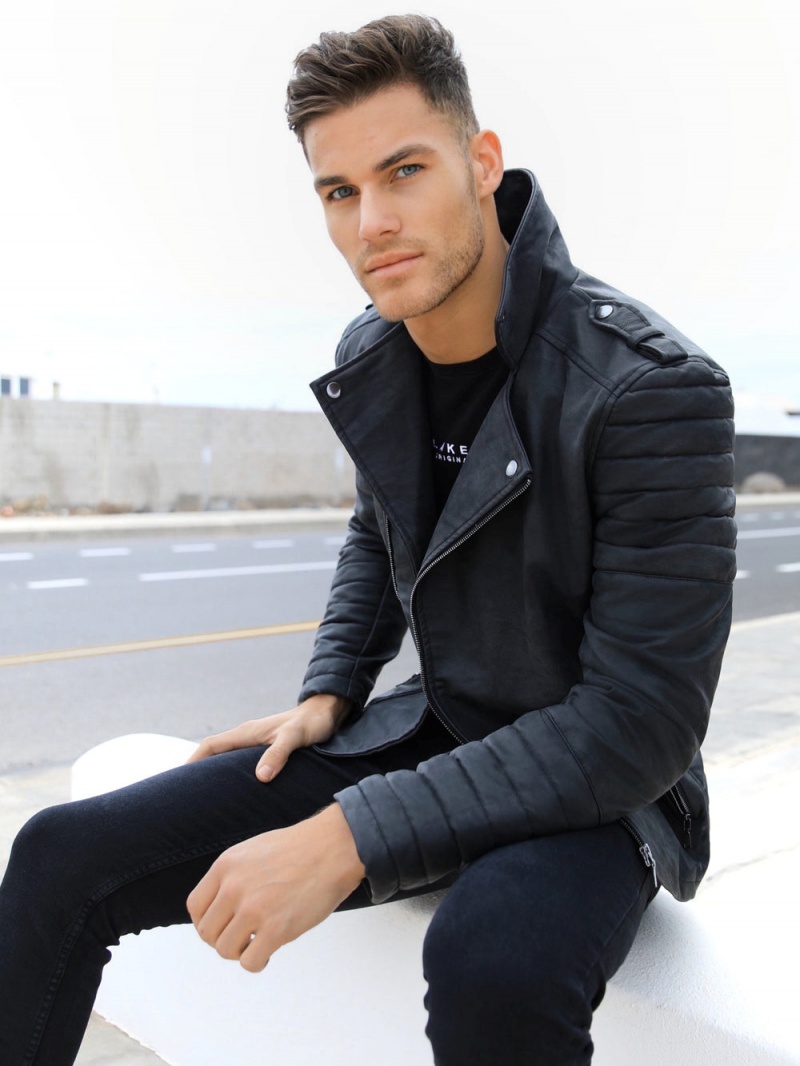 Black Blakely Harley Jacket | LSWY-18073