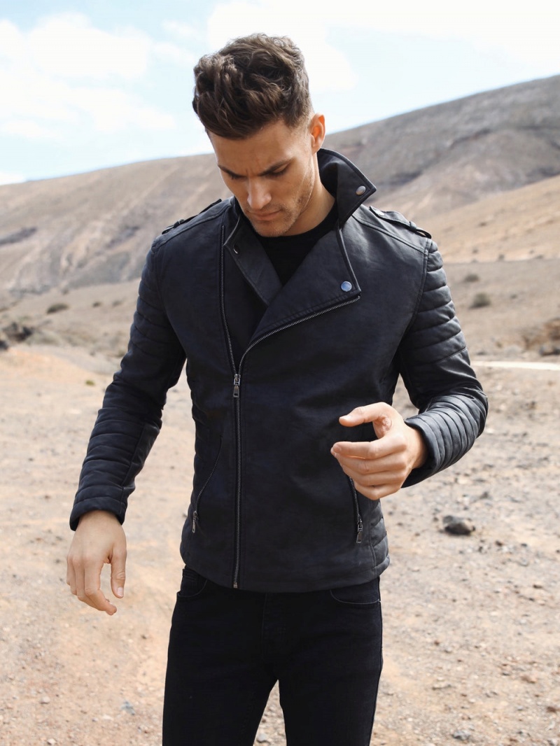 Black Blakely Harley Jacket | LSWY-18073
