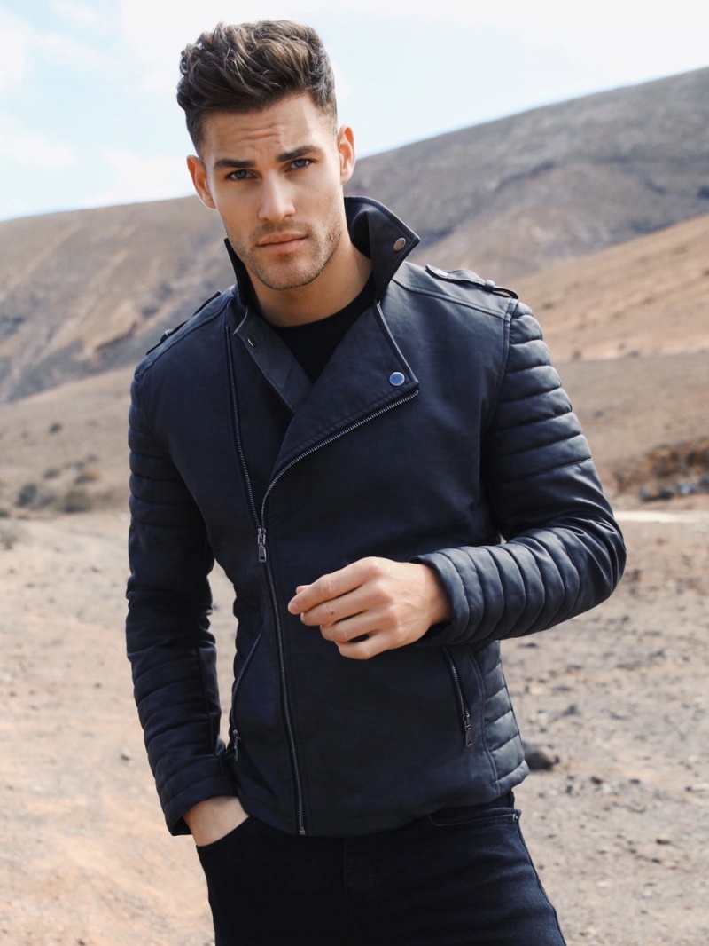 Black Blakely Harley Jacket | LSWY-18073