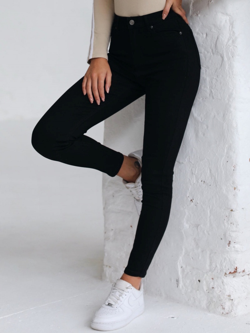 Black Blakely High Waisted Skinny Jeans | UYFL-41578