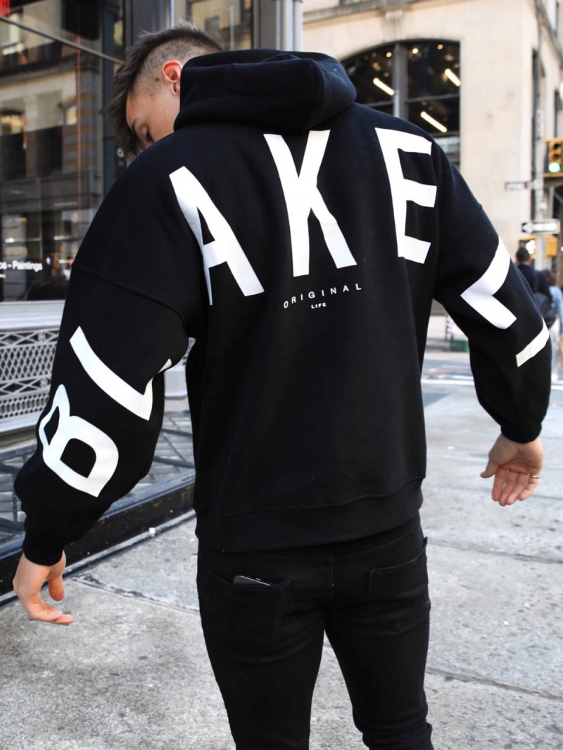 Black Blakely Idris Oversized Hoodie | LFIZ-94027