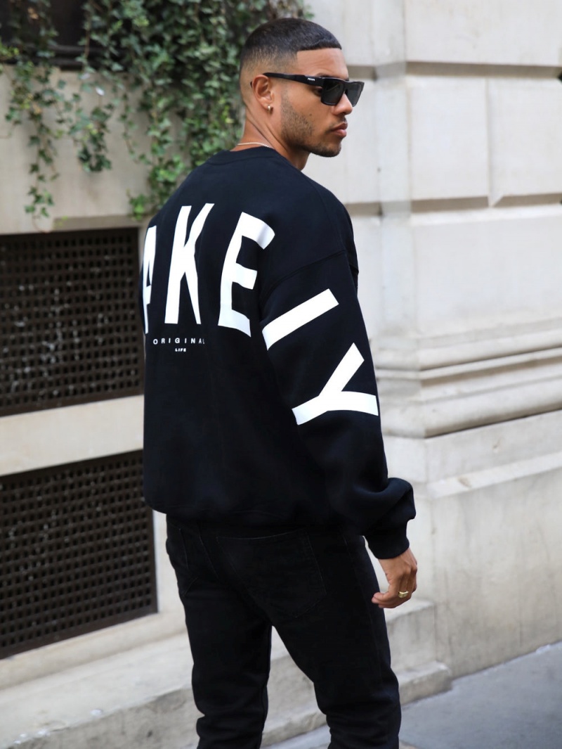 Black Blakely Idris Oversized Jumper | KFNH-12745