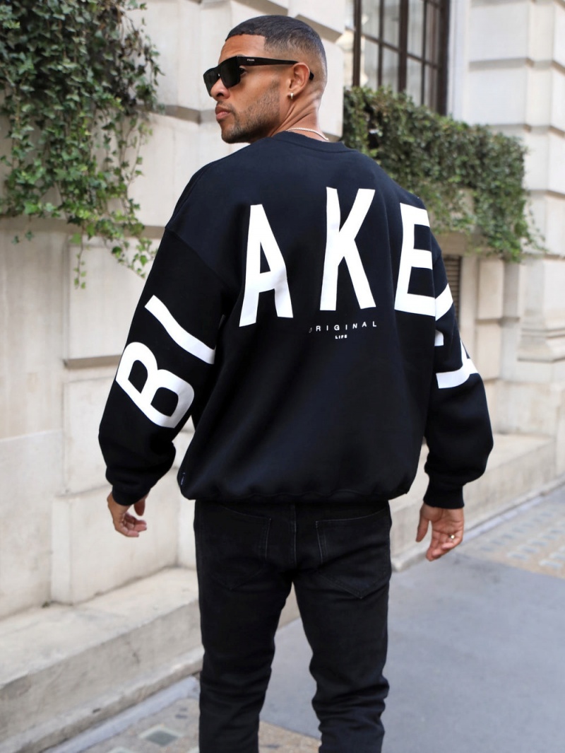 Black Blakely Idris Oversized Jumper | KFNH-12745