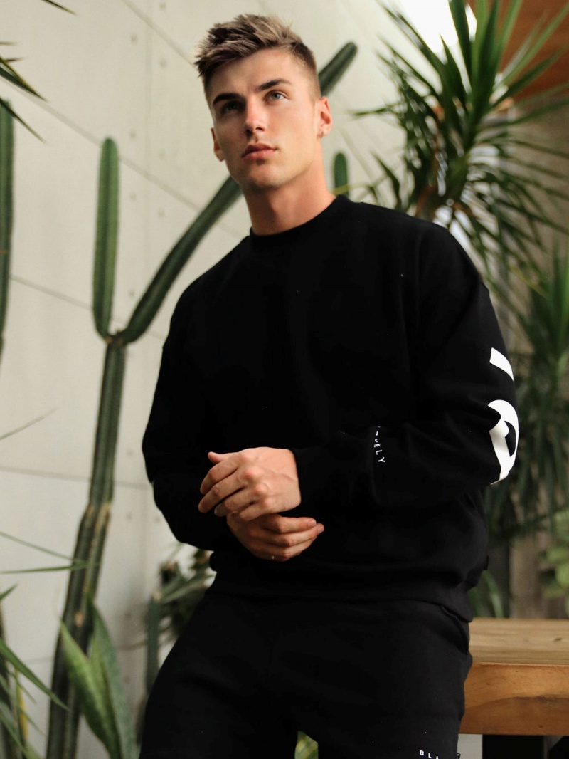 Black Blakely Idris Oversized Jumper | OZDB-52364