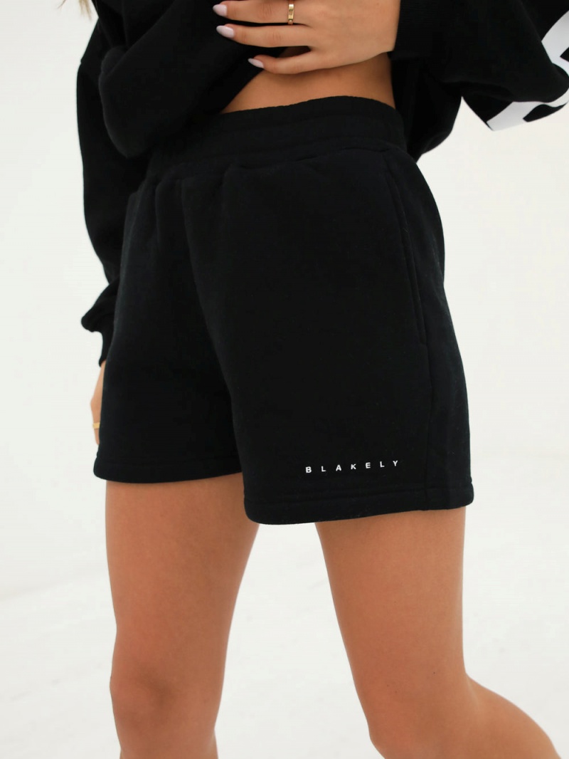 Black Blakely Isabel Jogger Shorts | YNRA-05132