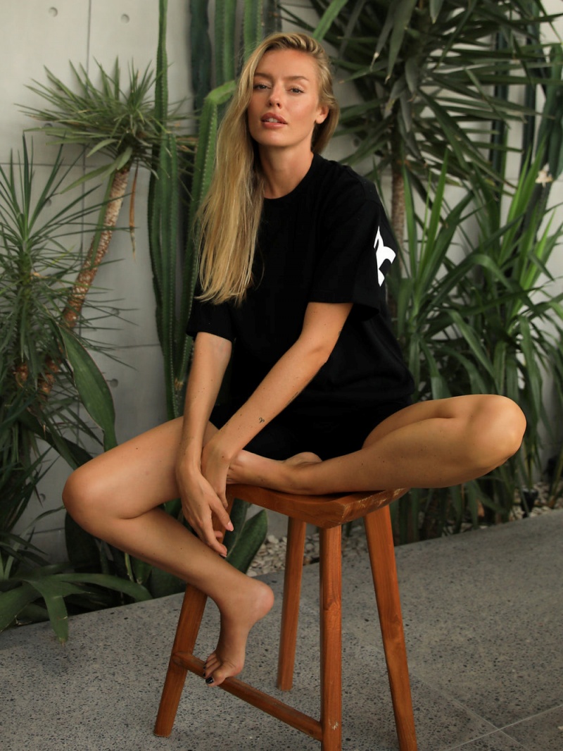 Black Blakely Isabel Oversized T-Shirt | OWQE-93172