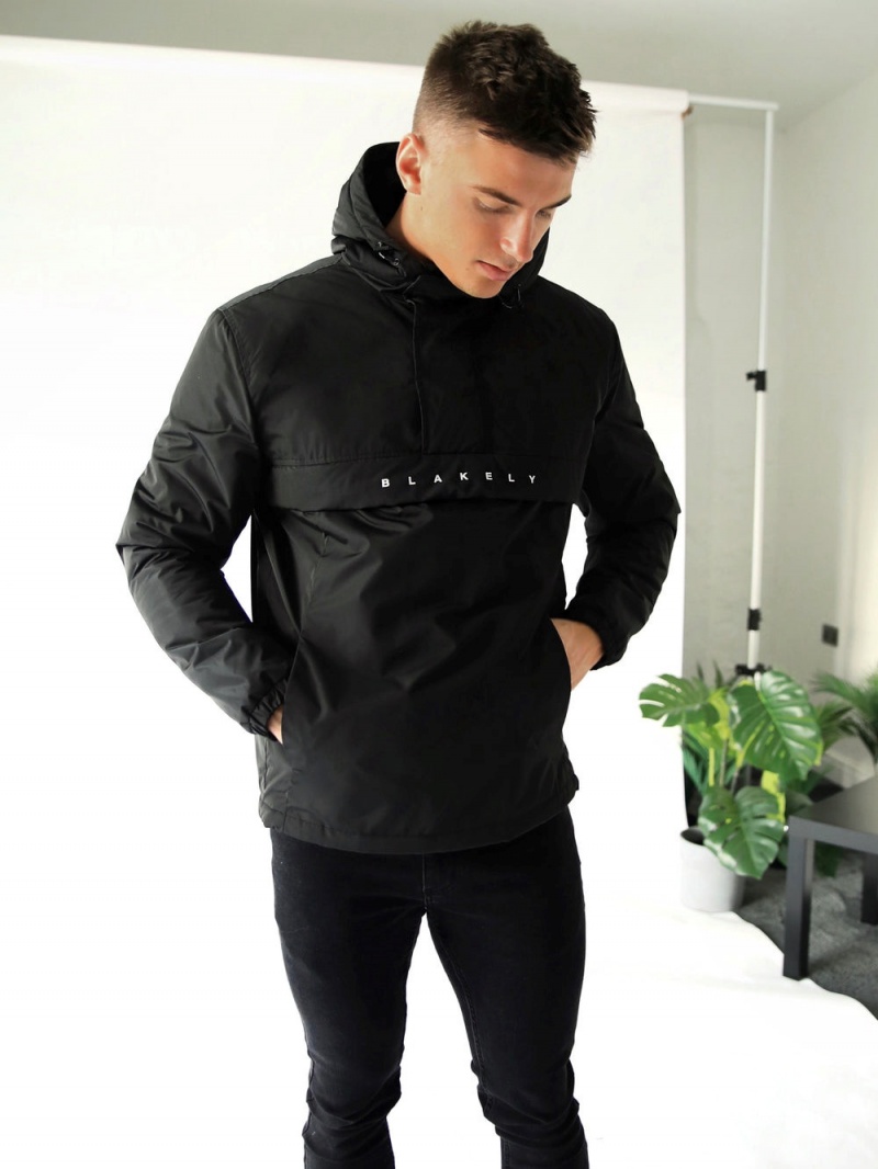 Black Blakely Lagan Pull Over Jacket | TFUX-10629