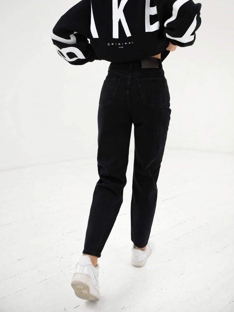 Black Blakely Mom Jeans | JCOH-78425