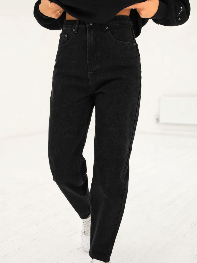 Black Blakely Mom Jeans | JCOH-78425