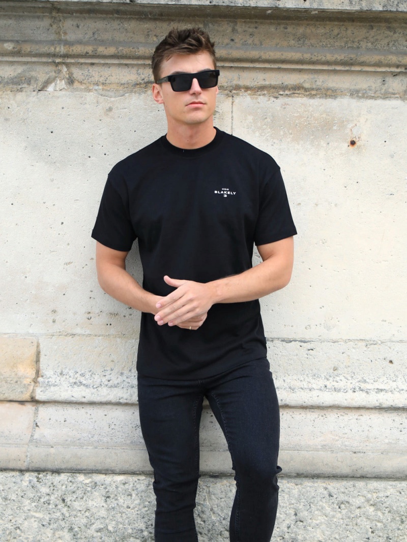Black Blakely Noir II Relaxed T-Shirt | MLHS-10294