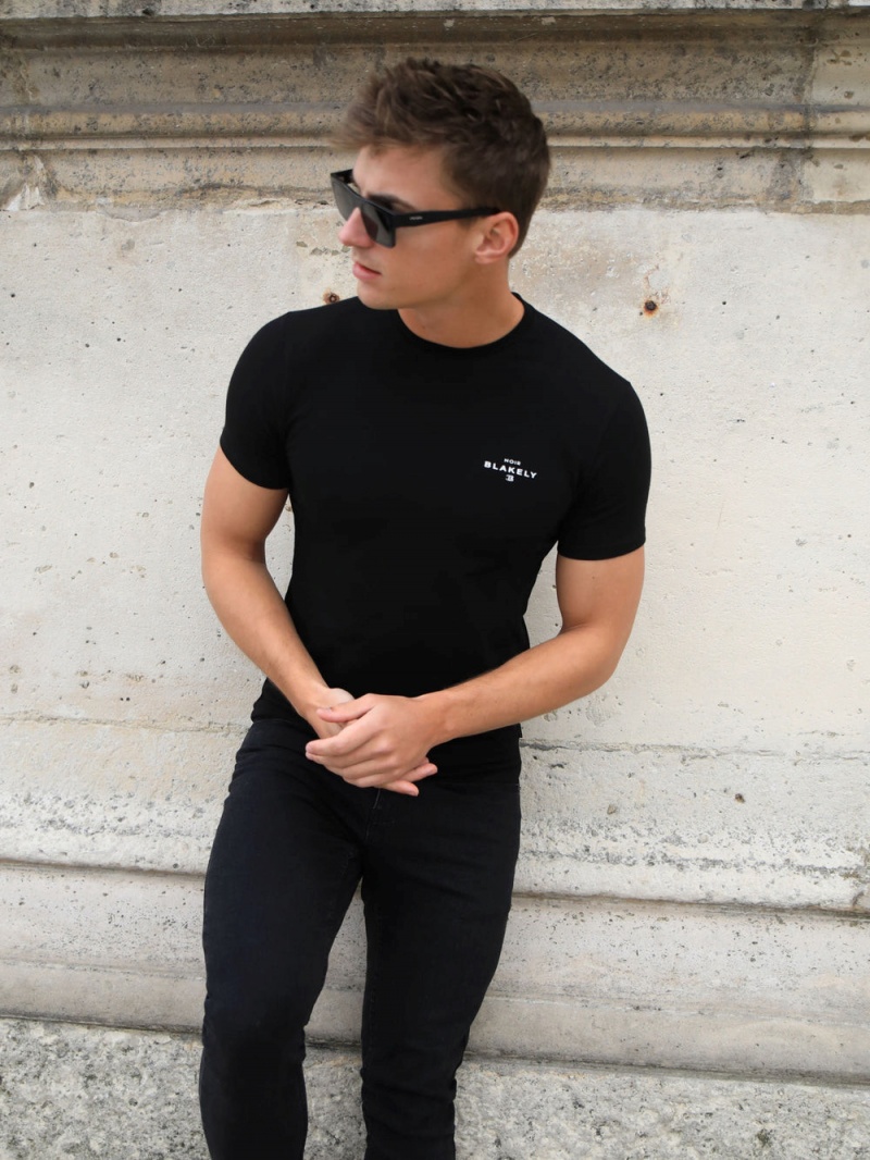 Black Blakely Noir II Slim T-Shirt | YTFK-60795