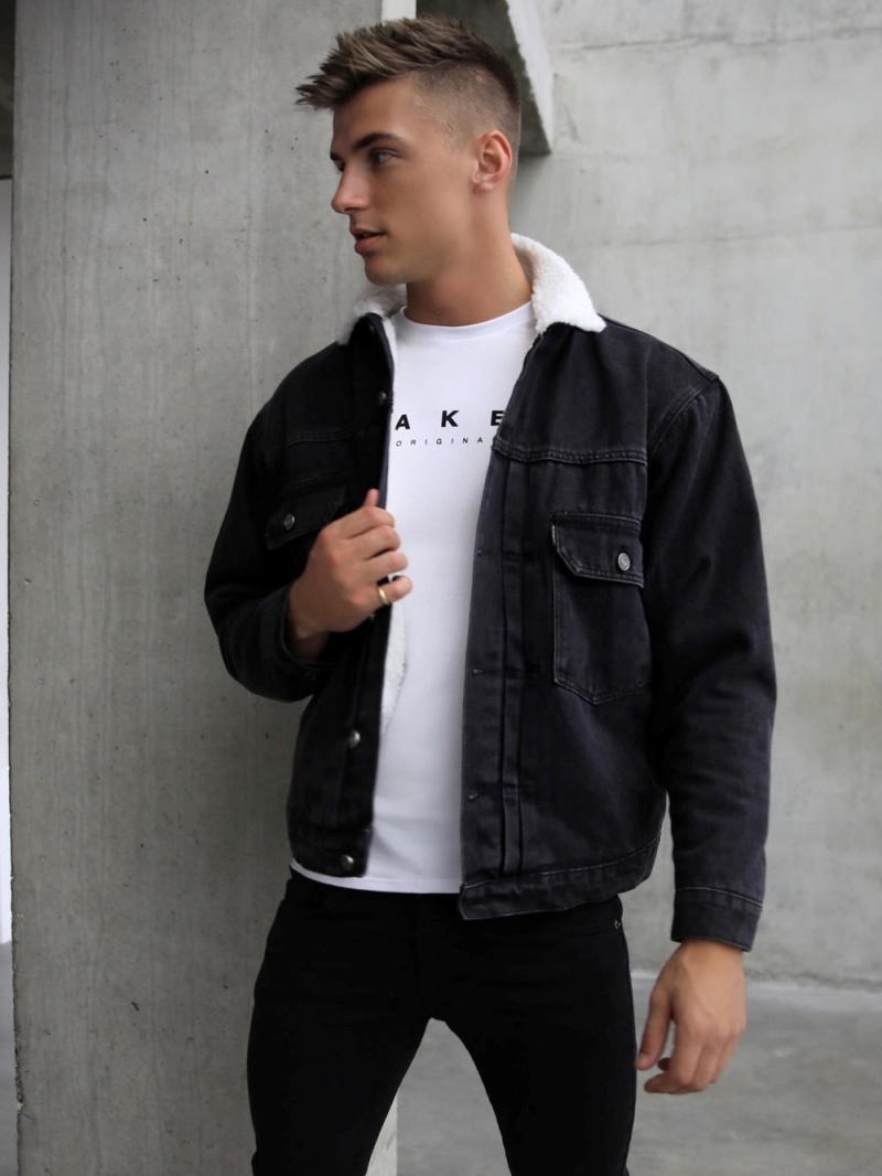 Black Blakely Raleigh Denim Jacket | KENT-56841