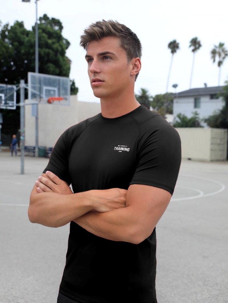 Black Blakely Slim Training T-Shirt | AVCU-08713