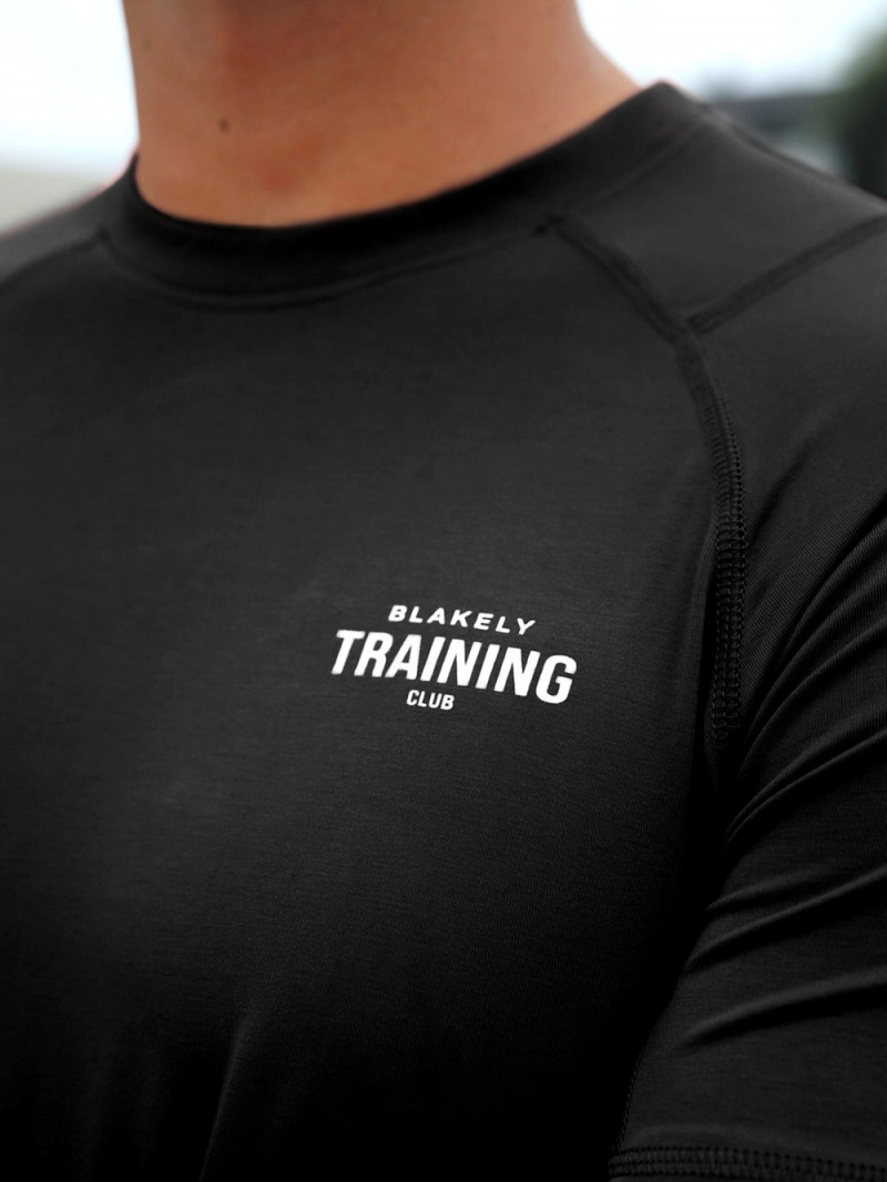 Black Blakely Slim Training T-Shirt | AVCU-08713