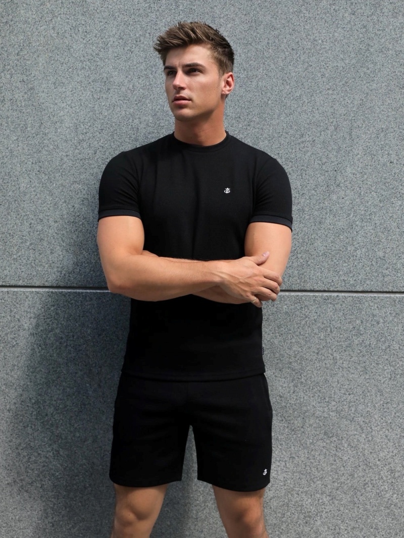 Black Blakely Toulon Textured T-Shirt | IKFP-95840